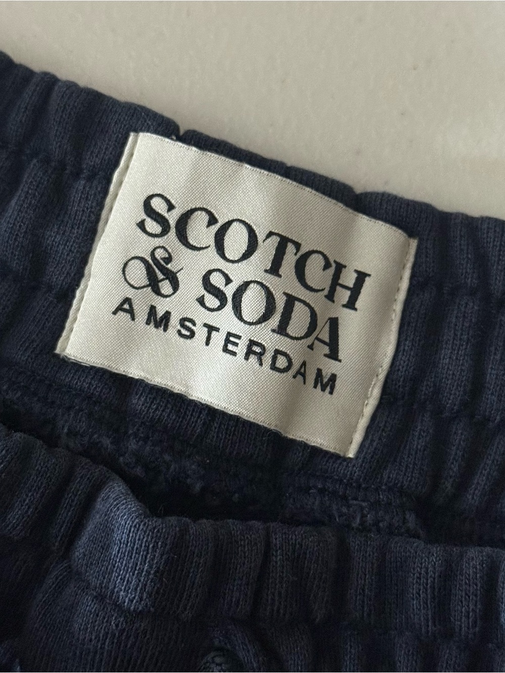 Scotch & Soda Boys XS Dark Navy Organic Cotton Jogger Sweatpants Lounge - Picture 8 of 10